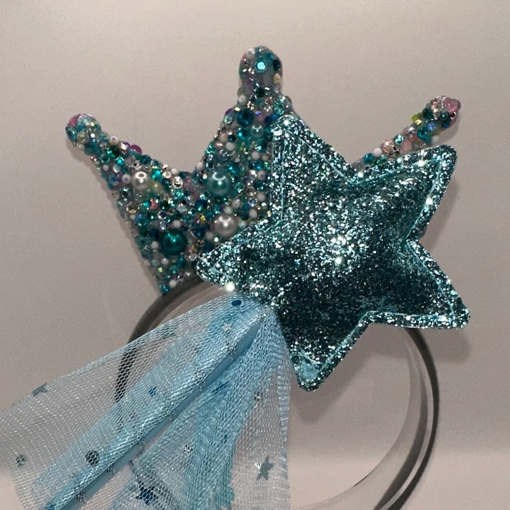 Princess Cinderella Inspired Rhinestone Tiara Wand and Headband